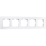 Werkel W0051101  Рамка на 5 постов Favorit (белый,стекло)