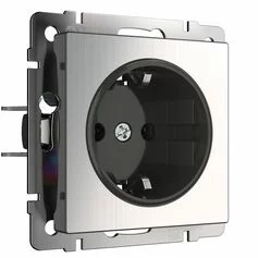 Werkel W1171002  Розетка с заземлением (глянцевый никель)