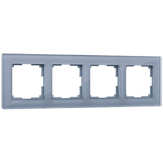Werkel W0041115  Рамка на 4 поста Favorit (серый,стекло)
