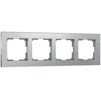 Werkel W0041706  Рамка на 4 поста Aluminium (алюминий)
