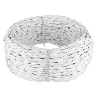 Werkel W6452201  Ретро кабель витой 2х1,5 (белый) 20 м Цена указана за 1 м