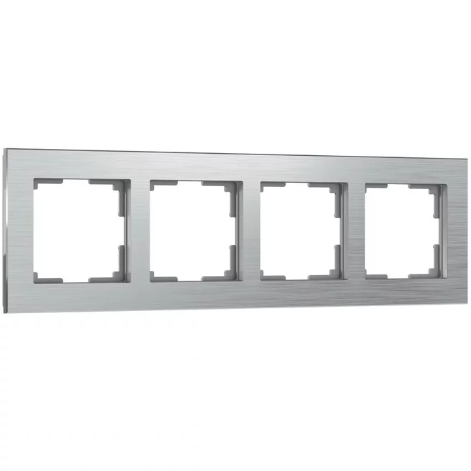 Werkel W0041706  Рамка на 4 поста Aluminium (алюминий)