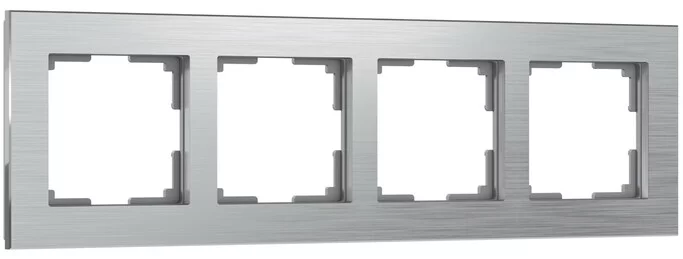 Werkel W0041706  Рамка на 4 поста Aluminium (алюминий)