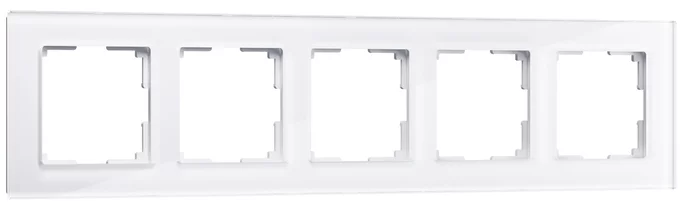 Werkel W0051101  Рамка на 5 постов Favorit (белый,стекло)