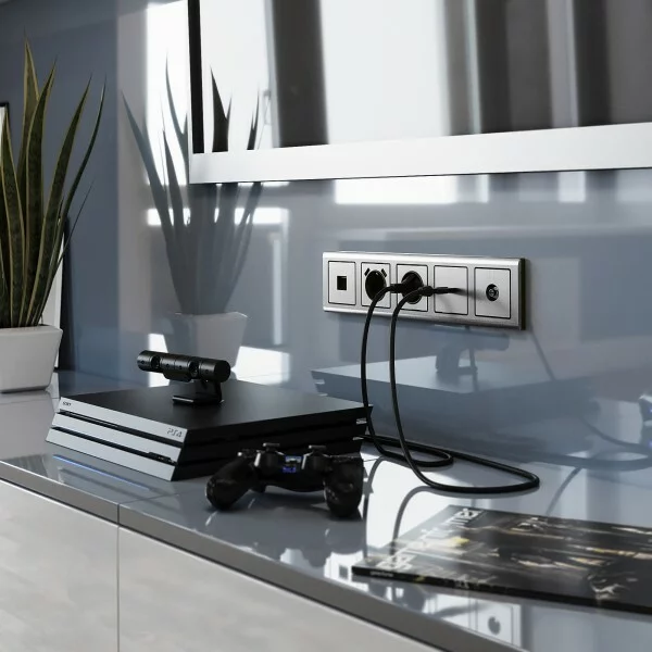 Werkel W1171002  Розетка с заземлением (глянцевый никель)