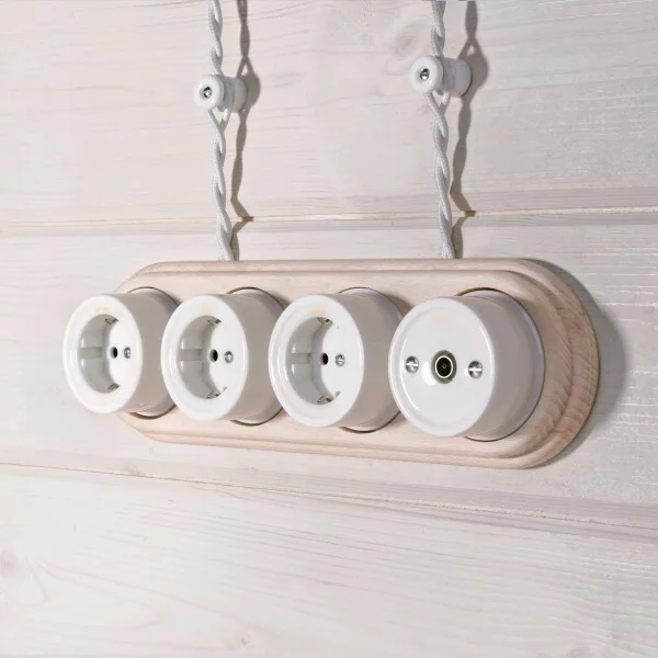 Werkel W6452501  Ретро кабель витой 2х1,5 (белый) 50 м Цена указана за 1 м