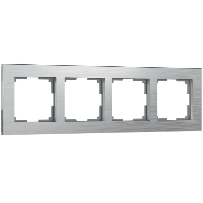 Werkel W0041706  Рамка на 4 поста Aluminium (алюминий)