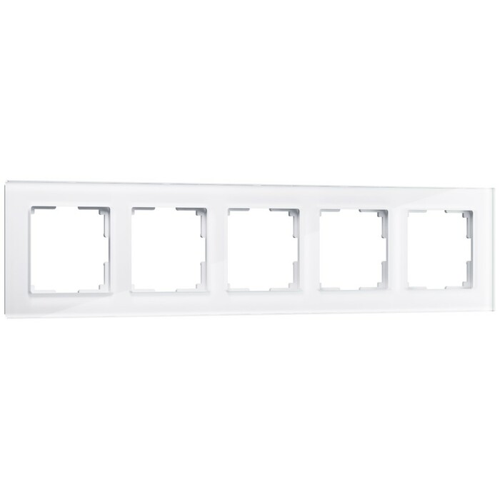 Werkel W0051101  Рамка на 5 постов Favorit (белый,стекло)