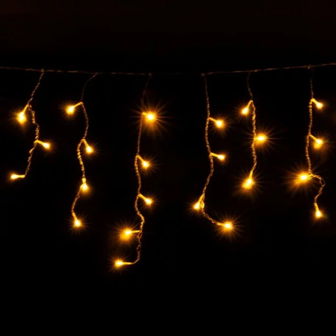 EUROSVET 100-001   гирлянда бытовая электрическая бахрома   теплый белый