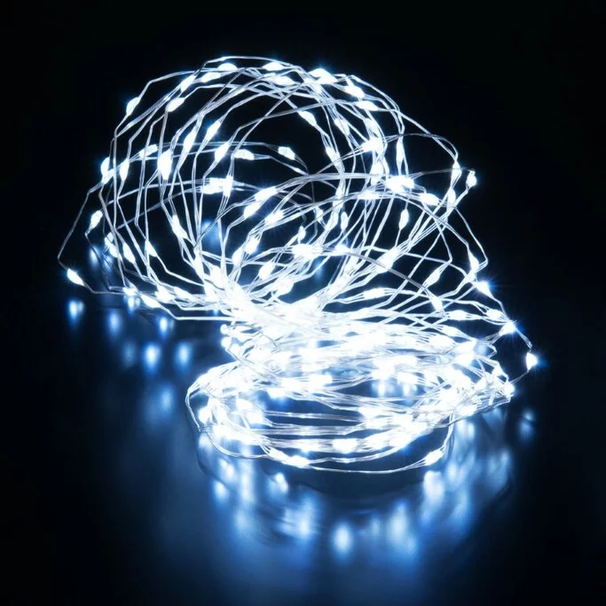 EUROSVET 400-009   гирлянда бытовая электрическая нить   белый