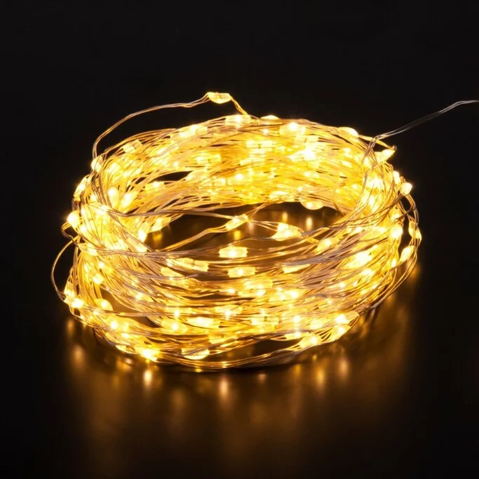 EUROSVET 400-009   гирлянда бытовая электрическая нить   теплый белый