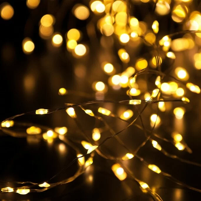 EUROSVET 400-009   гирлянда бытовая электрическая нить   теплый белый