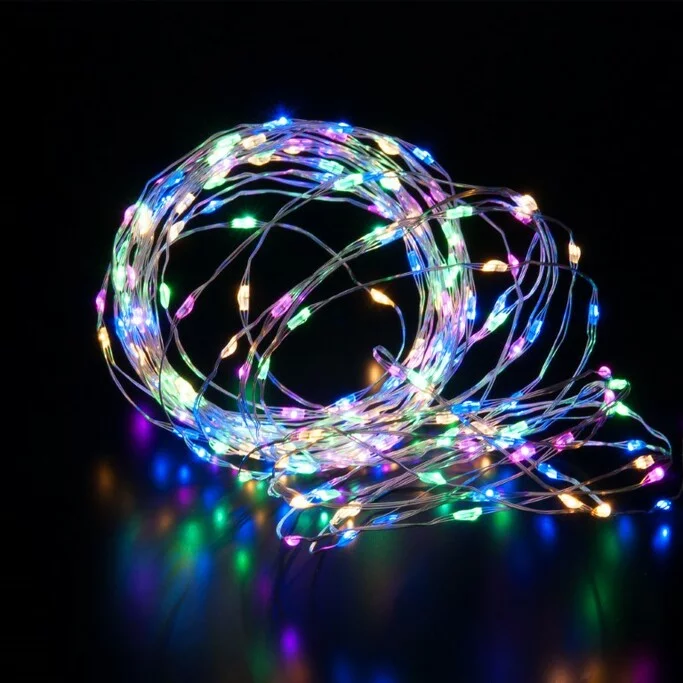 EUROSVET 400-009   гирлянда бытовая электрическая нить   мульти