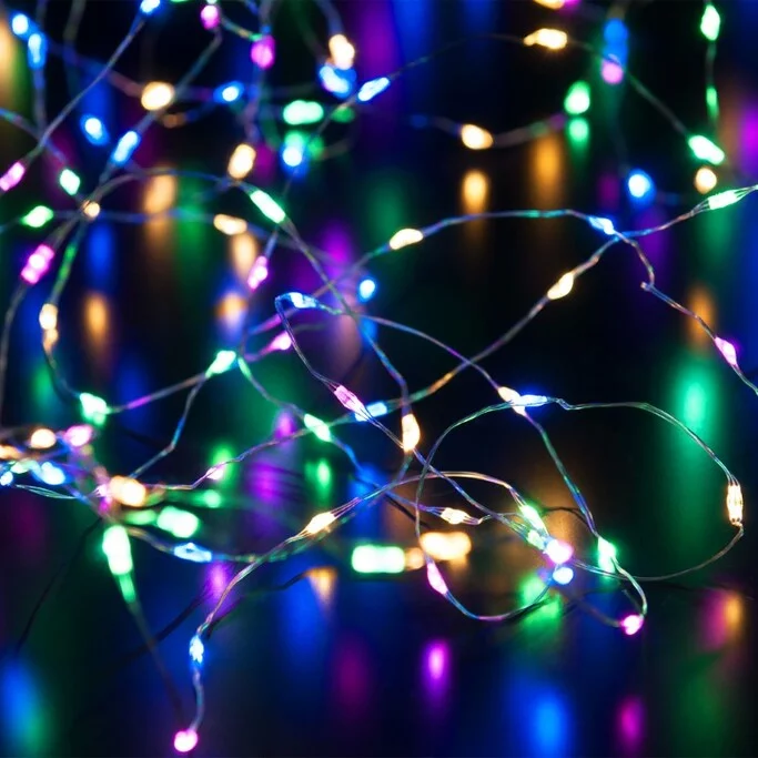 EUROSVET 400-009   гирлянда бытовая электрическая нить   мульти