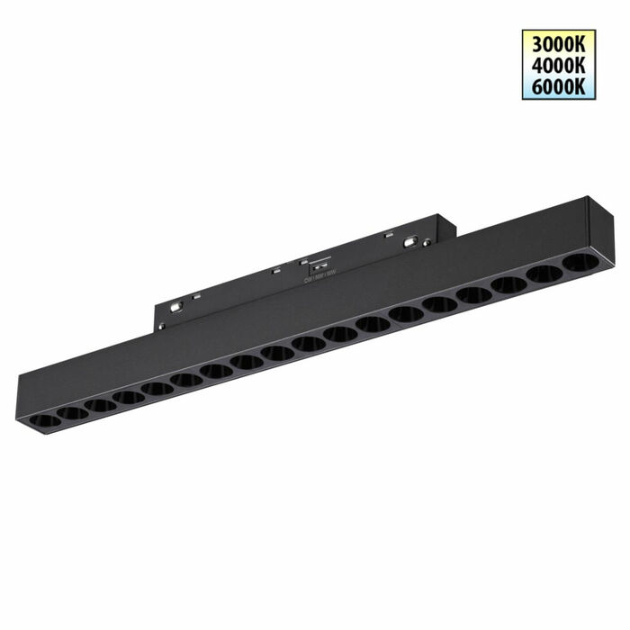 NOVOTECH 359623 SHINO NT25 000 черный Трековый светильник для низков. шинопровода с переключ. цв. те