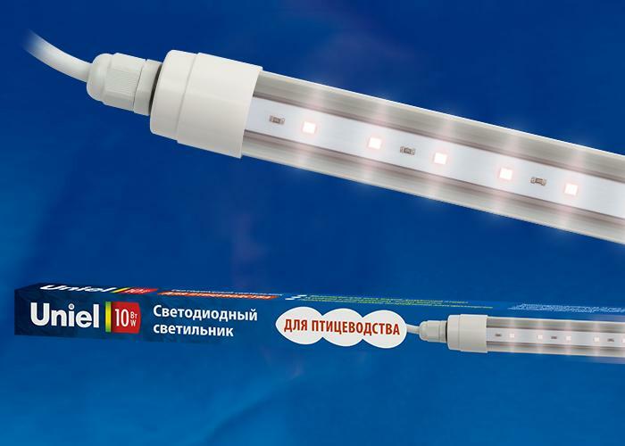 Светильник линейный св д для птицеводства ULY-P60-10W SCEP K IP65 DC24V WHITE