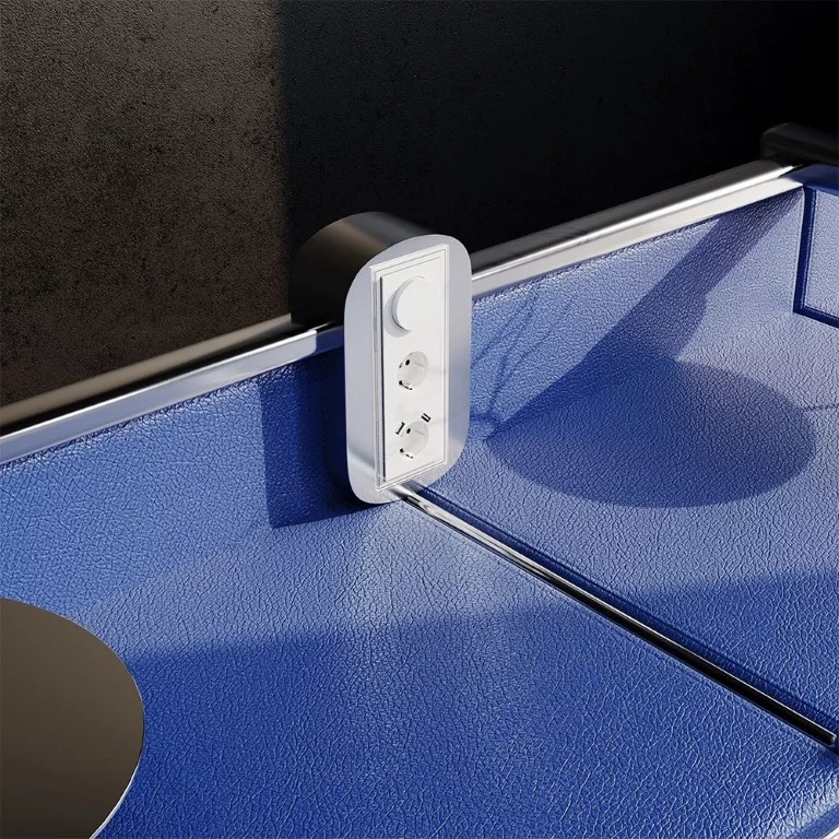 Рамка стеклянная VOLTUM S70 на 3 поста, (белый, стекло) VLS110301