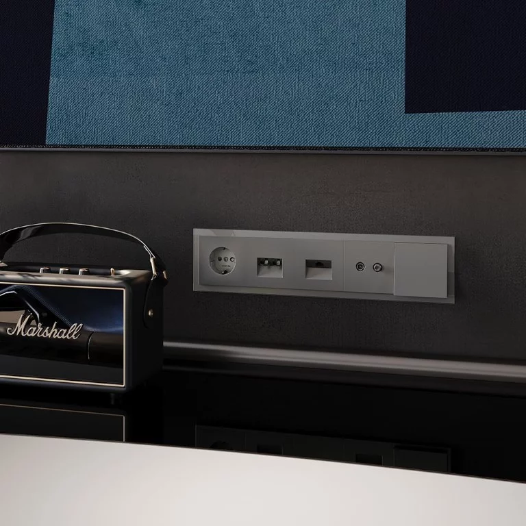 Рамка стеклянная VOLTUM S70 на 5 постов, (шелк, стекло) VLS110504