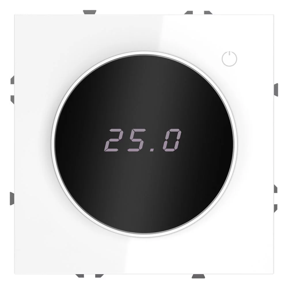 Терморегулятор электронный VOLTUM S70 с индикацией и датчиком, для теплого пола, белый гля VLS070101