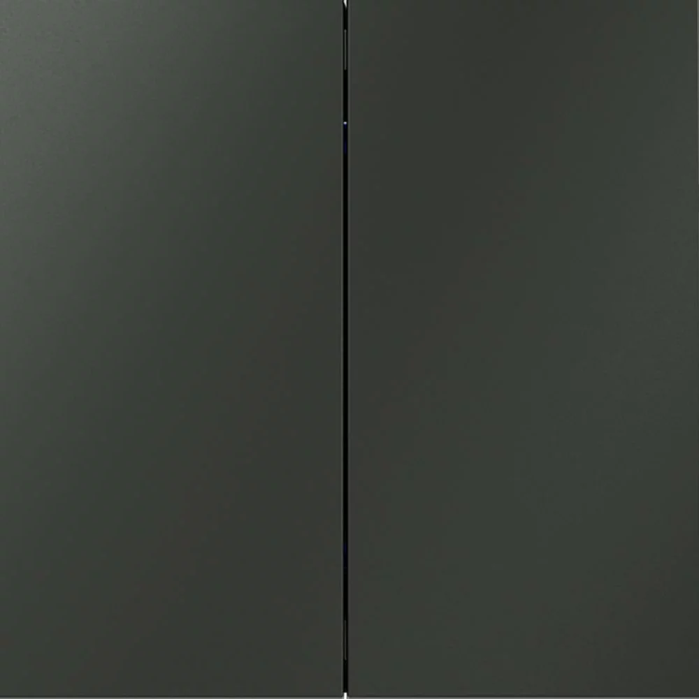 Выключатель с самовозвратом встраиваемый VOLTUM S70 двухклавишный 10А, (титан) VLS020606