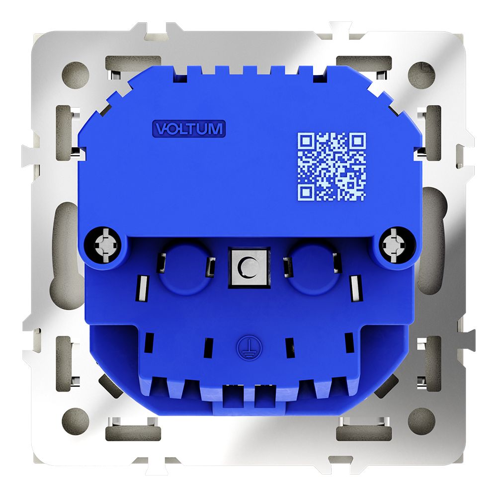 Розетка встр. VOLTUM S70 с заземлением и защитными шторками, 16А, с USB, A+A, (шелк) VLS040404