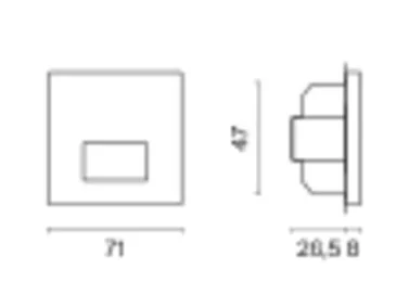 Датчик движения встраиваемый VOLTUM S70, (титан) VLS070506