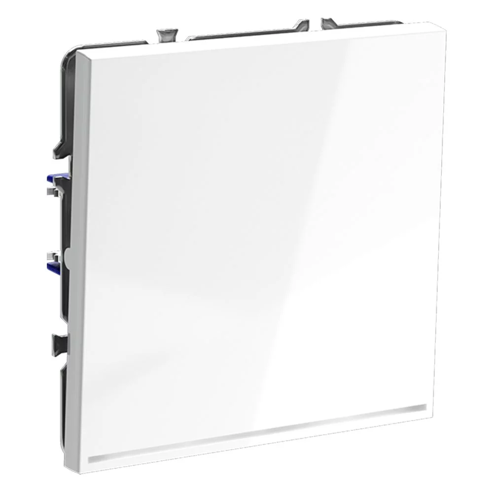 Проходной переключатель встраиваемый VOLTUM S70 одноклавишный с подсветкой 10А, (белый гля VLS010401