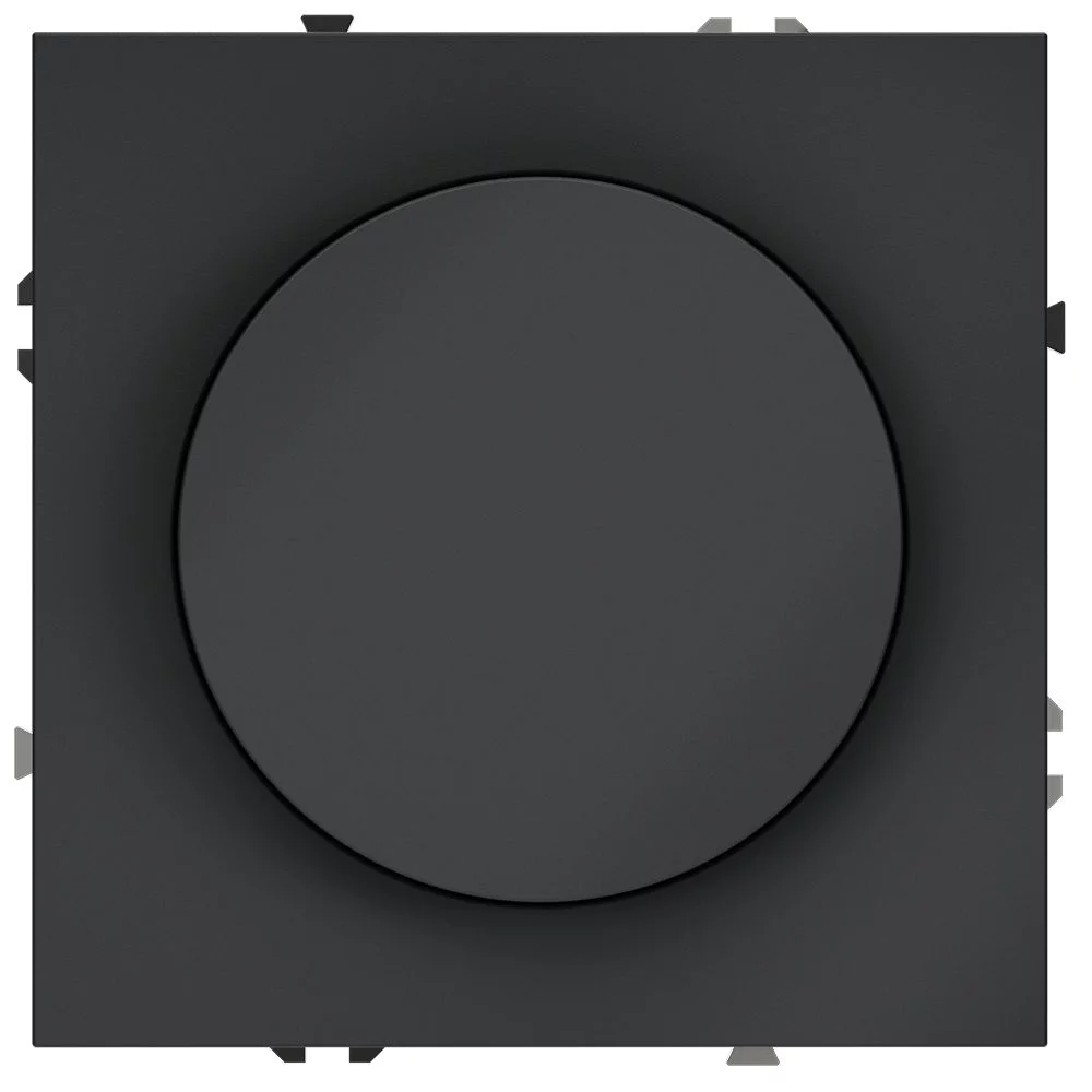 Светорегулятор встраиваемый VOLTUM S70 поворотно-нажимной 600 Вт, (графит) VLS070307