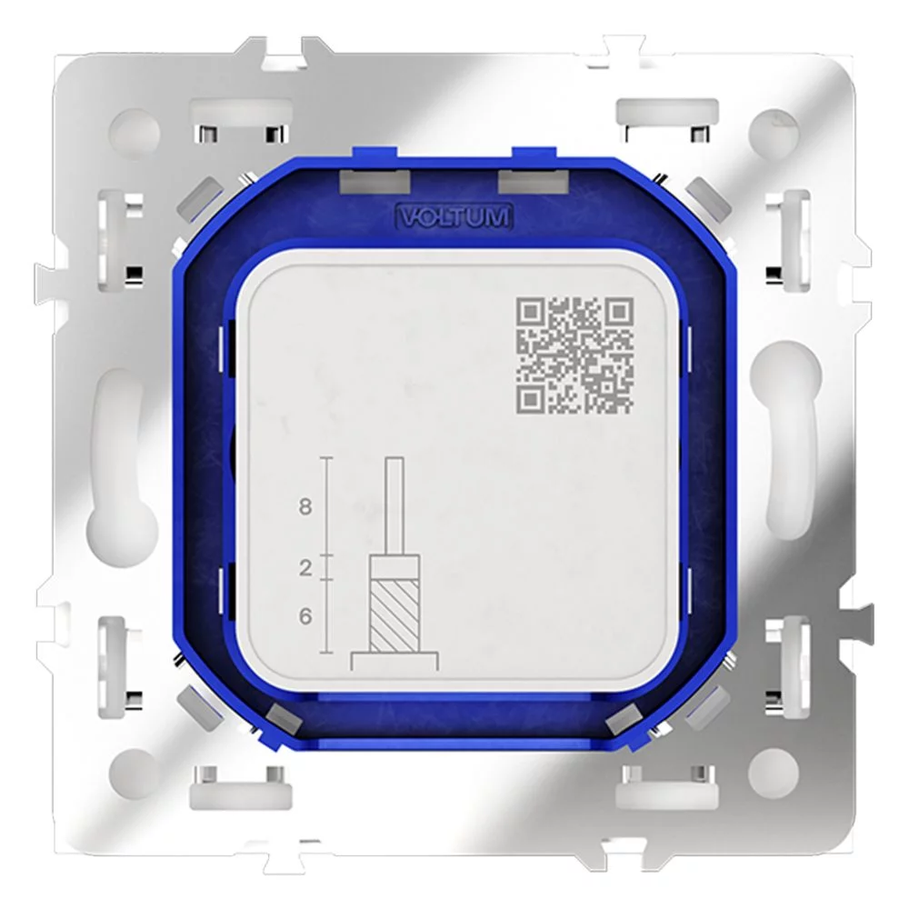 Розетка телевизионнная встраиваемая VOLTUM S70 оконечная TV+SAT, (белый глянцевый) VLS060401