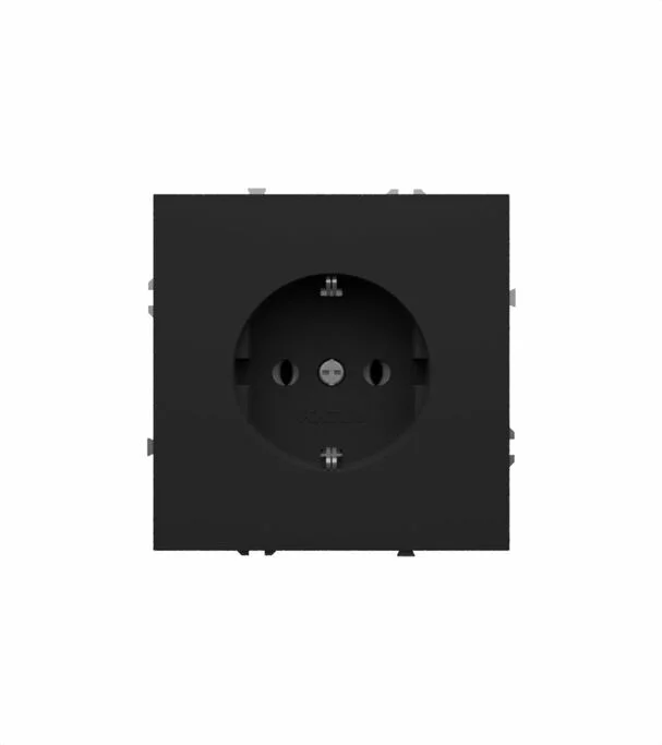Розетка встраиваемая VOLTUM S70 с заземлением 16А, (графит) VLS040107