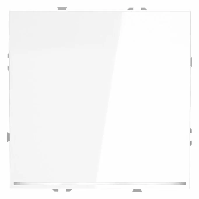 Проходной переключатель встраиваемый VOLTUM S70 одноклавишный с подсветкой 10А, (белый гля VLS010401