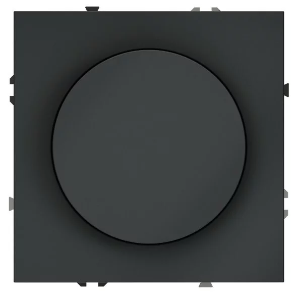 Светорегулятор встраиваемый VOLTUM S70 поворотно-нажимной 600 Вт, (графит) VLS070307