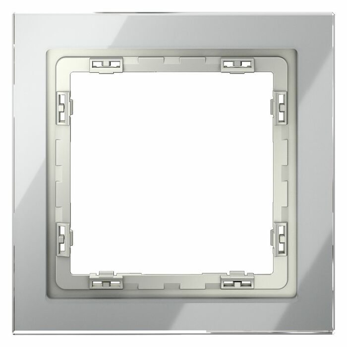 Рамка стеклянная VOLTUM S70 на 1 пост, (сталь, стекло) VLS110105