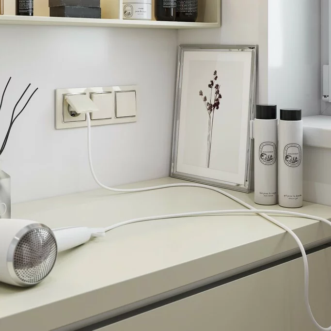 Werkel W1112003  Выключатель одноклавишный проходной (слоновая кость)