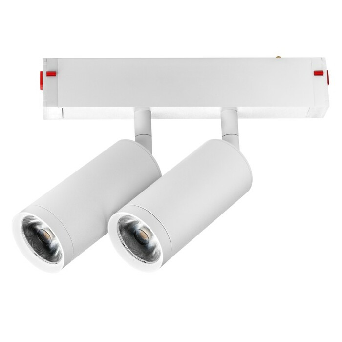 LIGHTSTAR 205506 Светильник д 1-фазн трека TETA LED 2х9W 1560LM COB 24G БЕЛЫЙ PRO 3000-6000K DIM