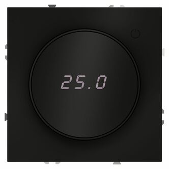 Терморегулятор электронный VOLTUM S70 с индикацией и датчиком для теплого пола, черный мат VLS070108