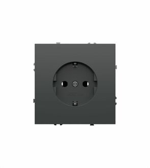 Розетка встраиваемая VOLTUM S70 с заземлением 16А, (титан) VLS040106
