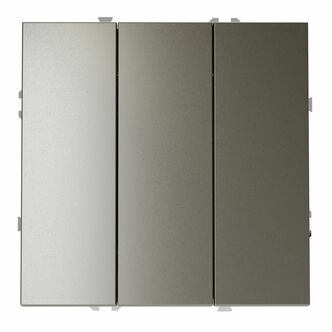 Выключатель встраиваемый VOLTUM S70 трехклавишный 10А, (шелк) VLS030104