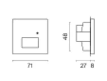 Подсветка светодиодная встраиваемая VOLTUM S70, (сталь) VLS070605