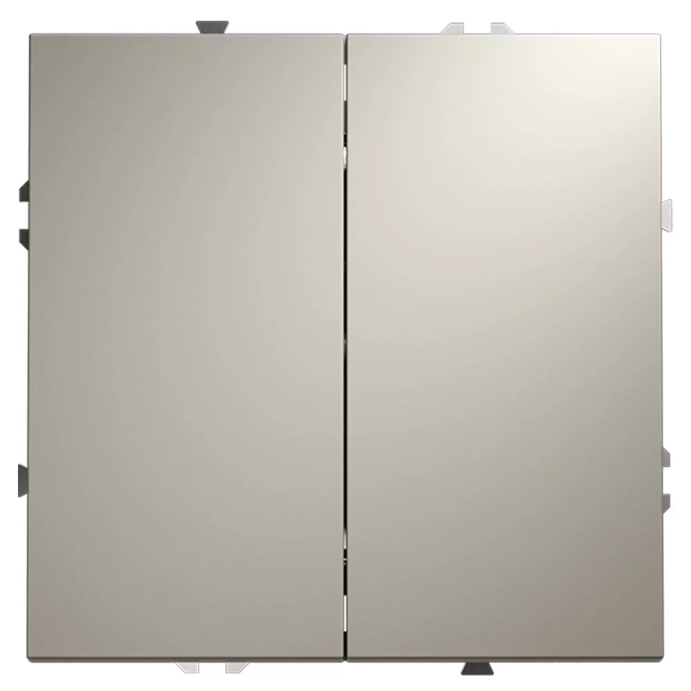 Проходной переключатель встраиваемый VOLTUM S70 двухклавишный 10А, (кашемир) VLS020303