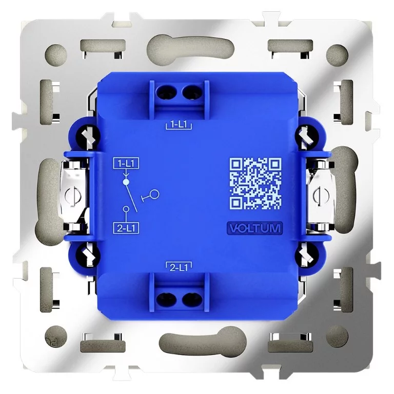 Выключатель встраиваемый VOLTUM S70 одноклавишный 10А, (шелк) VLS010104