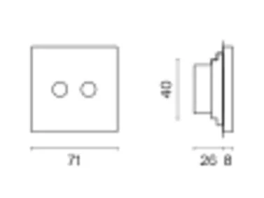 Розетка телевизионнная встраиваемая VOLTUM S70 оконечная TV+SAT, (белый матовый) VLS060402