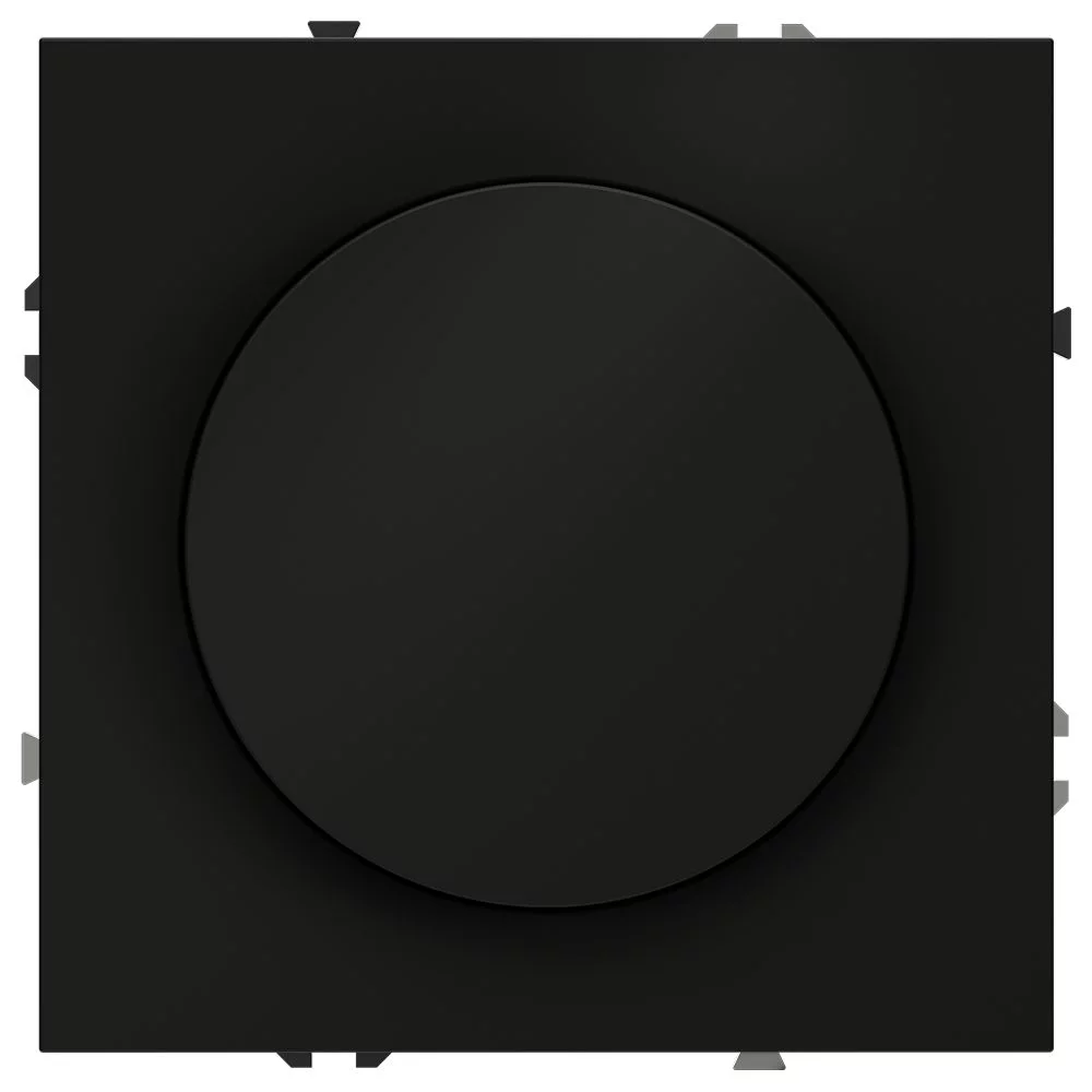 Светорегулятор встраиваемый VOLTUM S70 поворотно-нажимной 600 Вт, (черный матовый) VLS070308