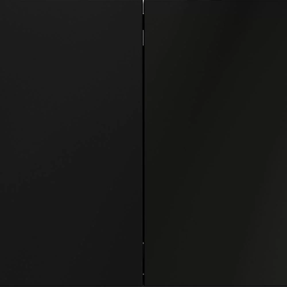 Выключатель с самовозвратом встраиваемый VOLTUM S70 двухклавишный 10А, (черный матовый) VLS020608