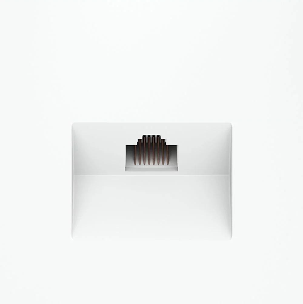 Розетка компьютерная встраиваемая VOLTUM S70 RJ45 кат.6, (белый матовый) VLS060102