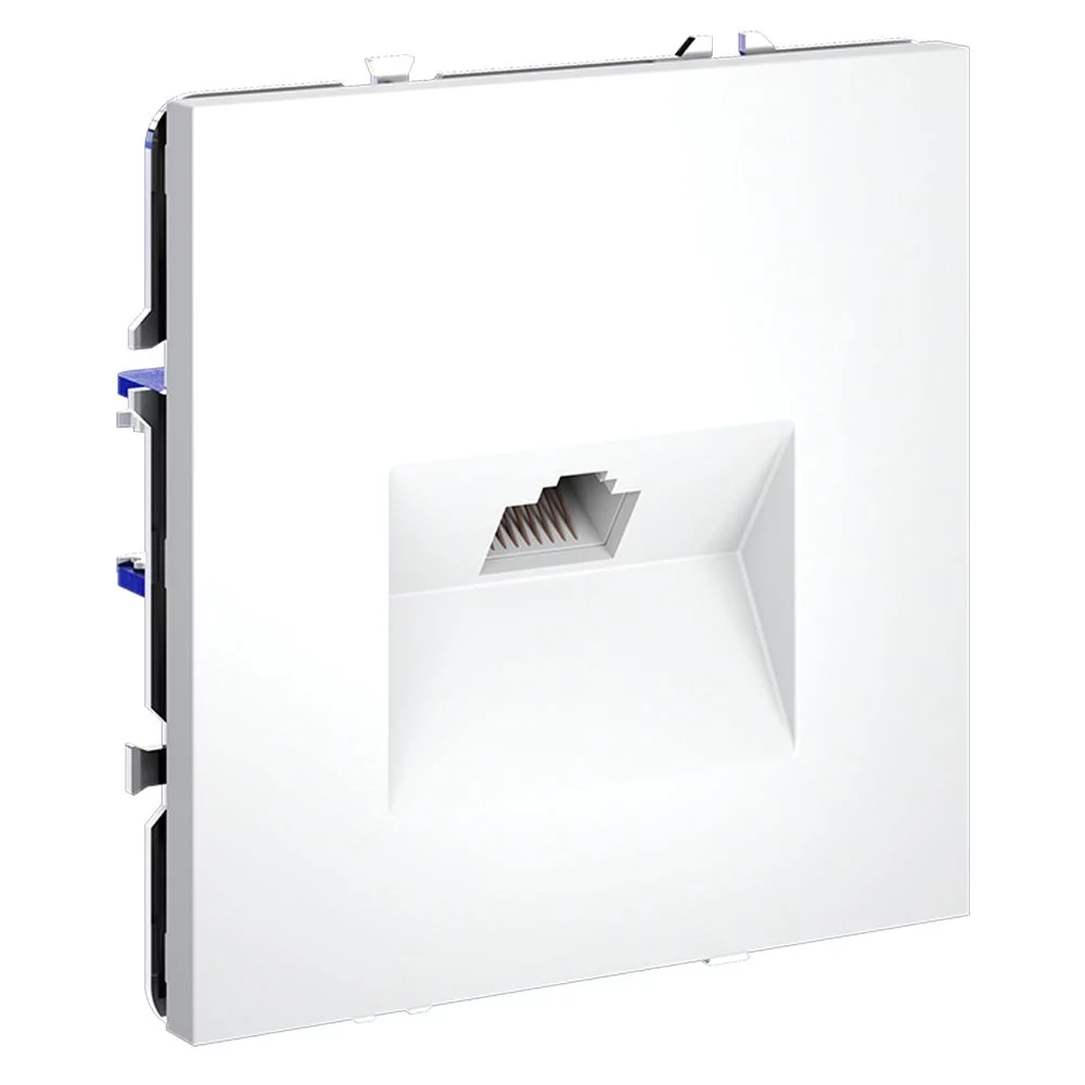 Розетка компьютерная встраиваемая VOLTUM S70 RJ45 кат.6, (белый матовый) VLS060102