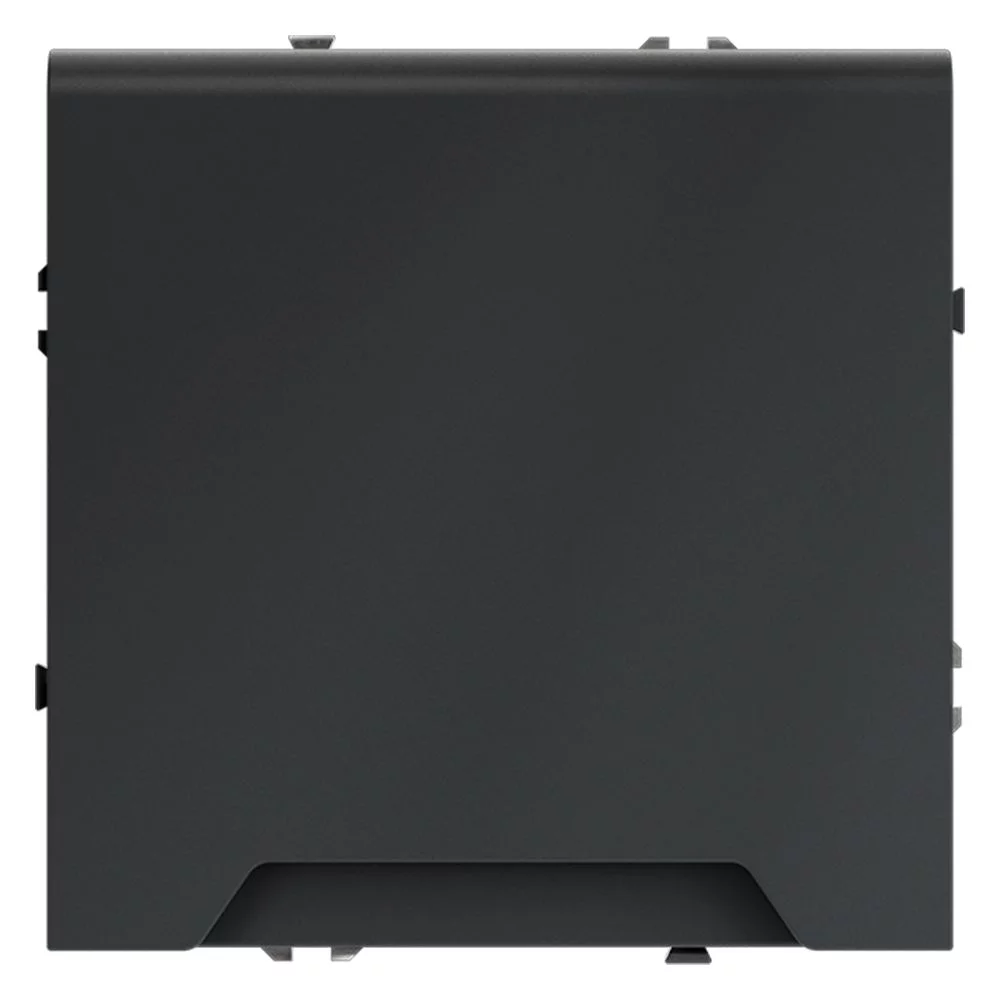 Розетка встр. VOLTUM S70 с заземлением, защитными шторками и крышкой 16А, (графит) VLS040307