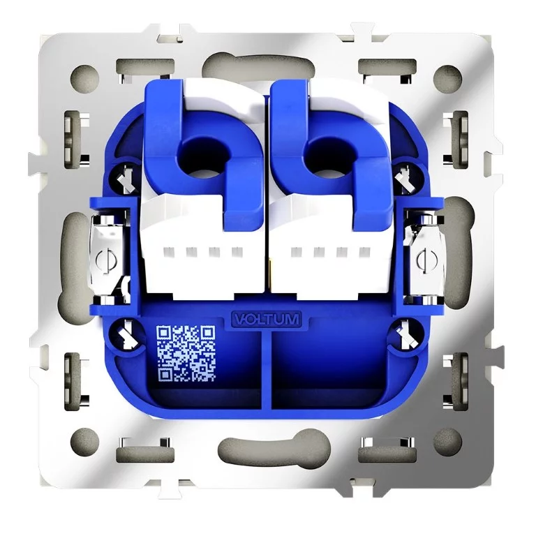Розетка компьютерная встраиваемая VOLTUM S70 двойная RJ45+RJ45 кат.6, (шелк) VLS060204