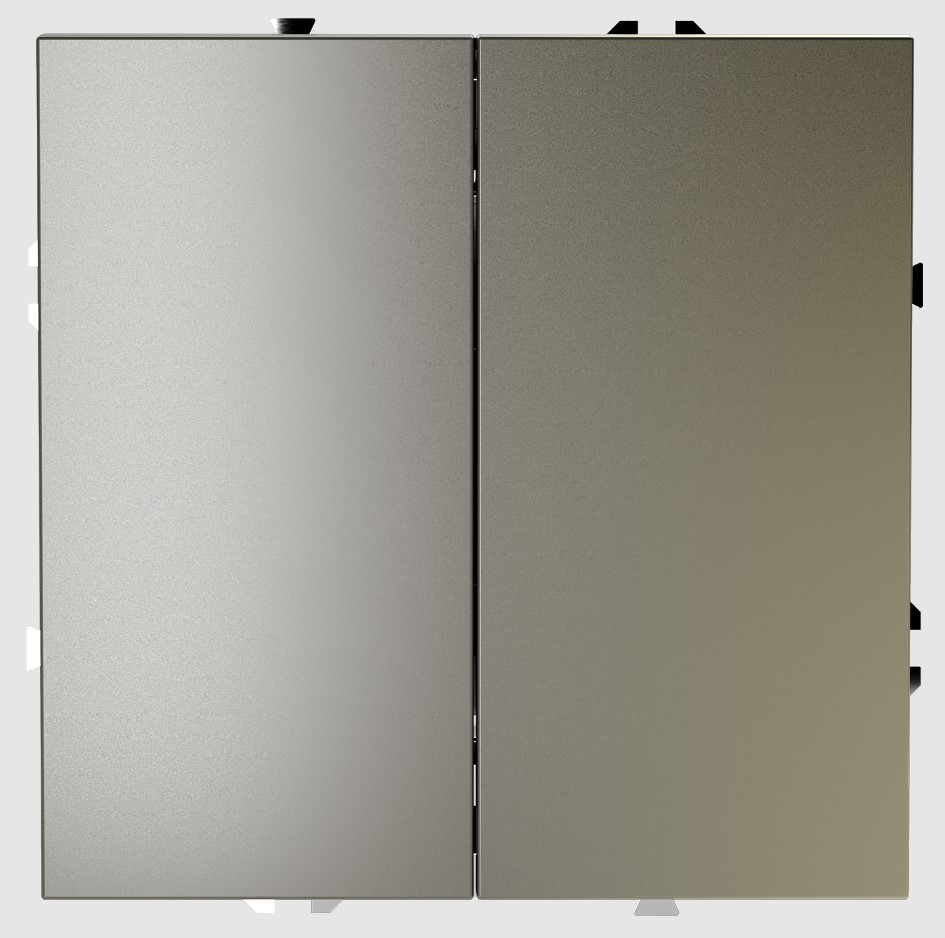 Voltum Перекрестный переключатель встраиваемый VOLTUM S70 двухклавишный 10А, (шелк) VLS020504