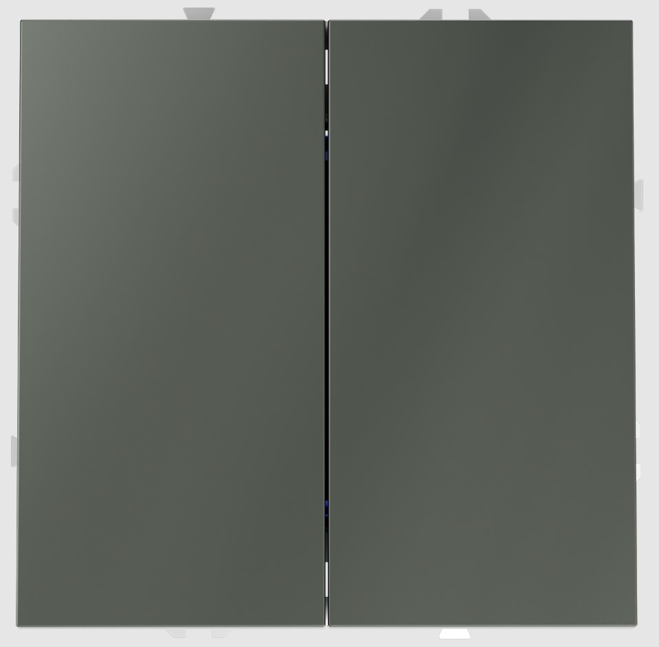 Voltum Перекрестный переключатель встраиваемый VOLTUM S70 двухклавишный 10А, (титан) VLS020506